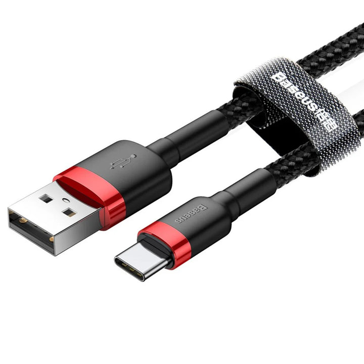 USB A csatlakozó - USB-C csatlakozó 1m CATKLF-B91 Piros+fekete Baseus kábel