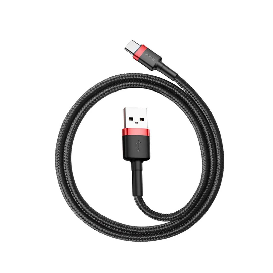 USB A csatlakozó - USB-C csatlakozó 1m CATKLF-B91 Piros+fekete Baseus kábel