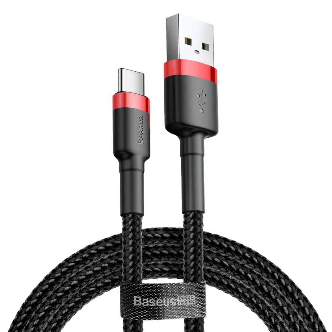 USB A csatlakozó - USB-C csatlakozó 1m CATKLF-B91 Piros+fekete Baseus kábel