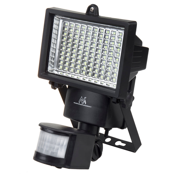 Napelemes LED reflektor mozgásérzékelővel Maclean Energy IP44, 6W, 360lm, 6000K hideg fehér, Li-ion újratölthető akkumulátor 2400 mAh, 5.5V DC MCE442