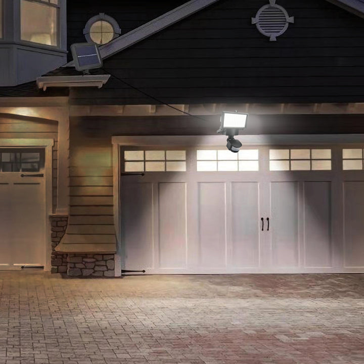 Napelemes LED reflektor mozgásérzékelővel Maclean Energy IP44, 6W, 360lm, 6000K hideg fehér, Li-ion újratölthető akkumulátor 2400 mAh, 5.5V DC MCE442