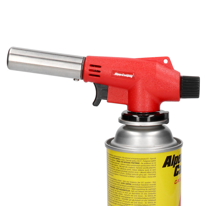 Alpen Camping patronos égő, lánghőmérséklet 1350 C., piezo gyújtás, lángszabályozás, VULCANO