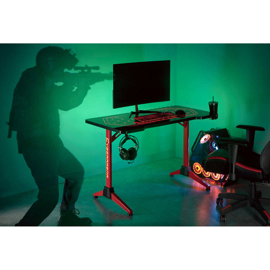 RGB Led NanoRS játékasztal, fekete, nagy, 100kg max, magasság 760mm, RS163