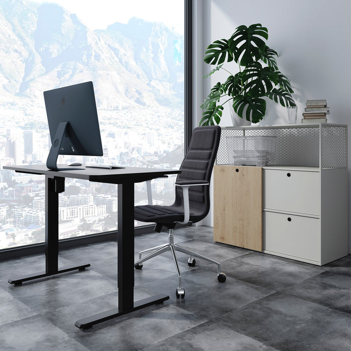 Ergo Office elektromos íróasztal, 1 motor, állítható magasság, max. 1160 mm, max. súly 80 kg, ER-443