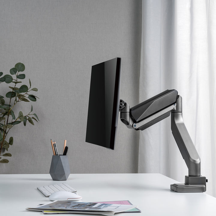 Univerzális monitor asztali tartó Ergo Office, gázrugós 17"-35" 15kg, VESA 75x75 / 100x100, ER-445