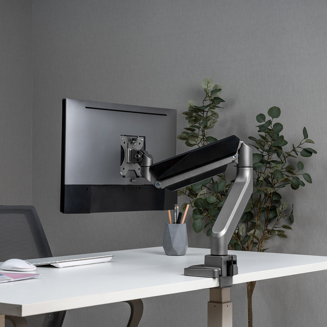 Univerzális monitor asztali tartó Ergo Office, gázrugós 17"-35" 15kg, VESA 75x75 / 100x100, ER-445