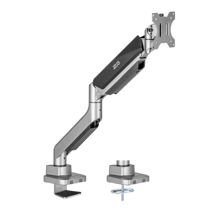 Univerzális monitor asztali tartó Ergo Office, gázrugós 17"-35" 15kg, VESA 75x75 / 100x100, ER-445