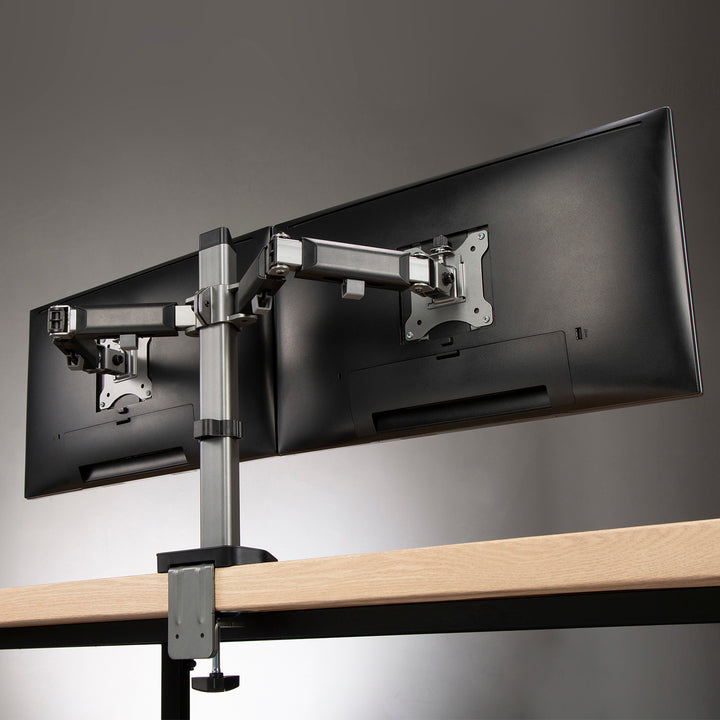 Deluxe Ergo Office dupla monitor csuklós tartó, 17"-32", max. 9kg, ER-449