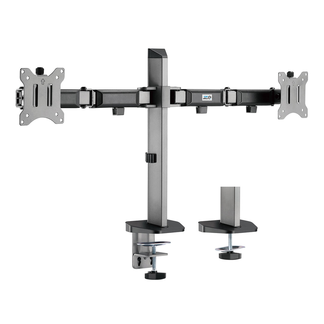 Deluxe Ergo Office dupla monitor csuklós tartó, 17"-32", max. 9kg, ER-449
