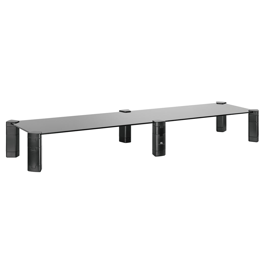 Állvány két monitorhoz - dupla Maclean, max. 20kg, edzett üveg, (1029x285x127mm), MC-936