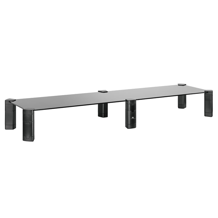 Állvány két monitorhoz - dupla Maclean, max. 20kg, edzett üveg, (1029x285x127mm), MC-936