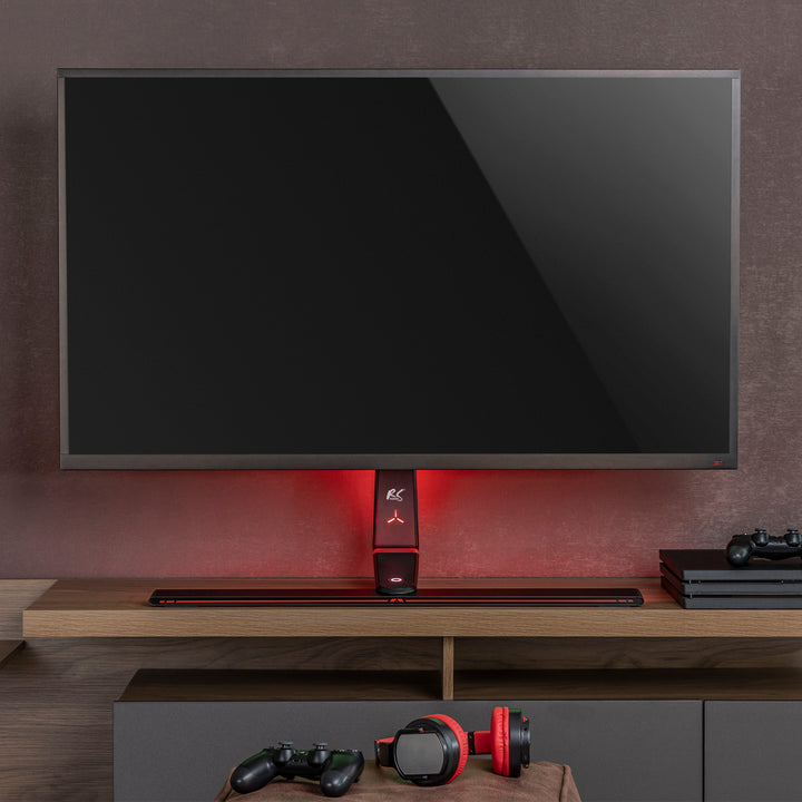 NanoRS játékmonitor állványtartó, állítható magasságú, RGB LED, 32-55", max. VESA 400x400, max. 40kg, RS167