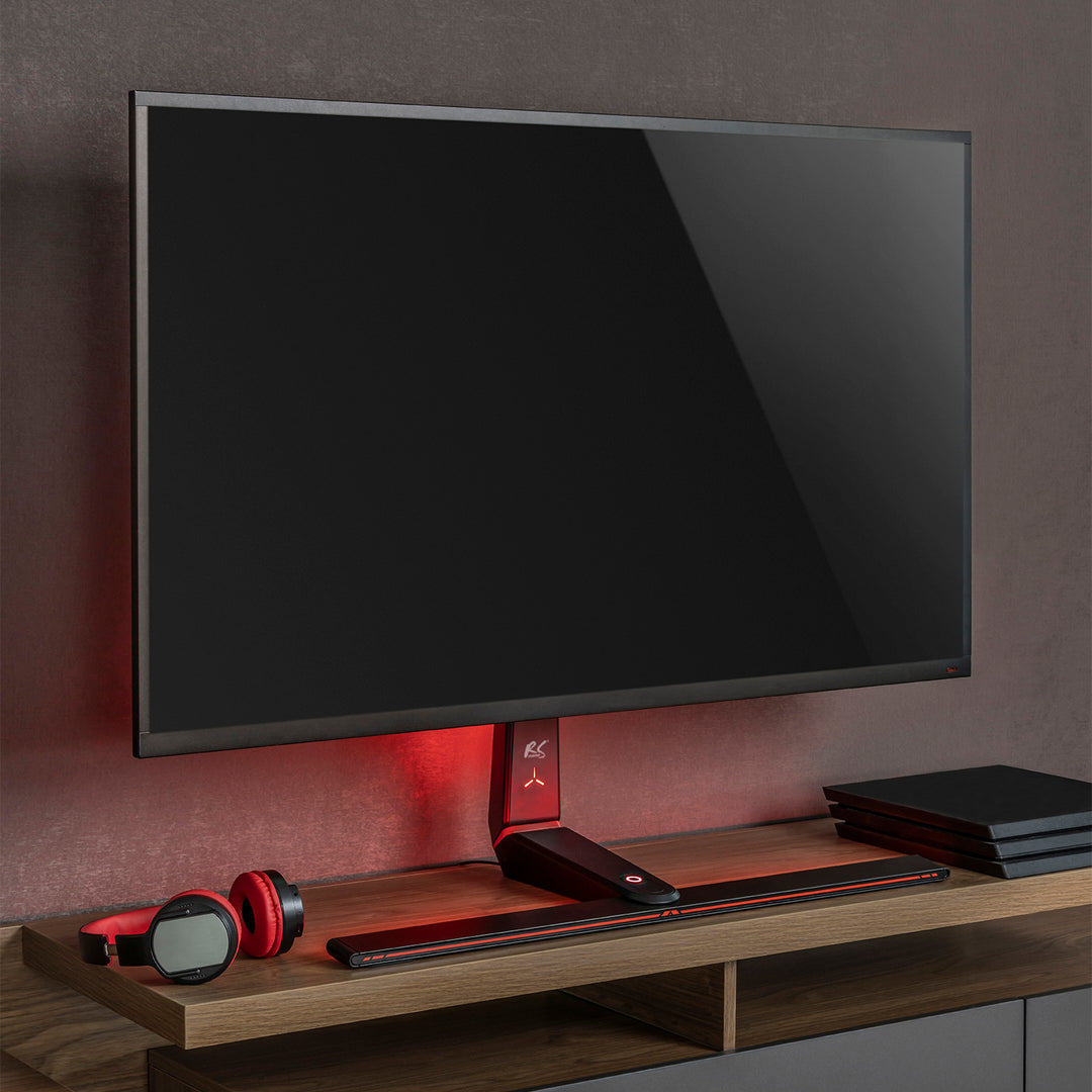 NanoRS játékmonitor állványtartó, állítható magasságú, RGB LED, 32-55", max. VESA 400x400, max. 40kg, RS167