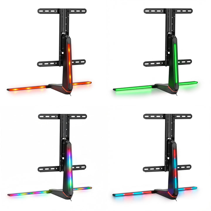 NanoRS játékmonitor állványtartó, állítható magasságú, RGB LED, 32-55", max. VESA 400x400, max. 40kg, RS167