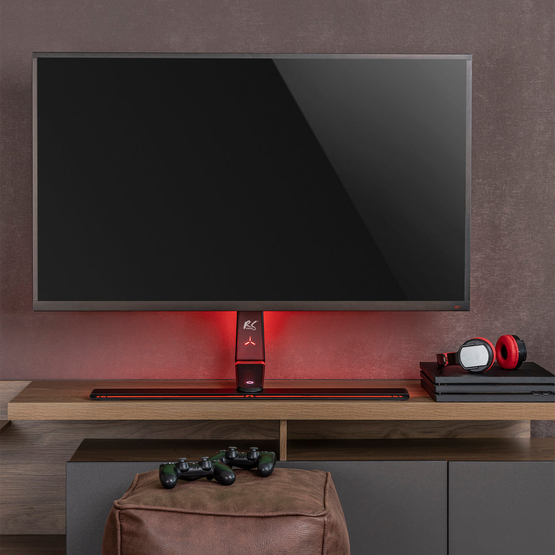 NanoRS játékmonitor állványtartó, állítható magasságú, RGB LED, 32-55", max. VESA 400x400, max. 40kg, RS167