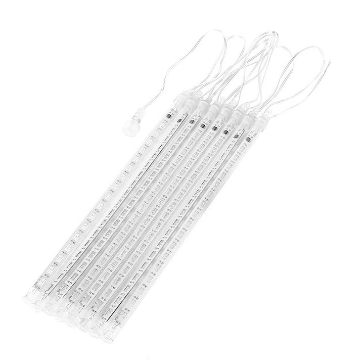 Maclean napelemes LED világítás, 2,4 m hosszú, 144 LED, 8 RGB jégcsap, leeső jégcsap üzemmód, Li 800mAh akkumulátor, MCE412