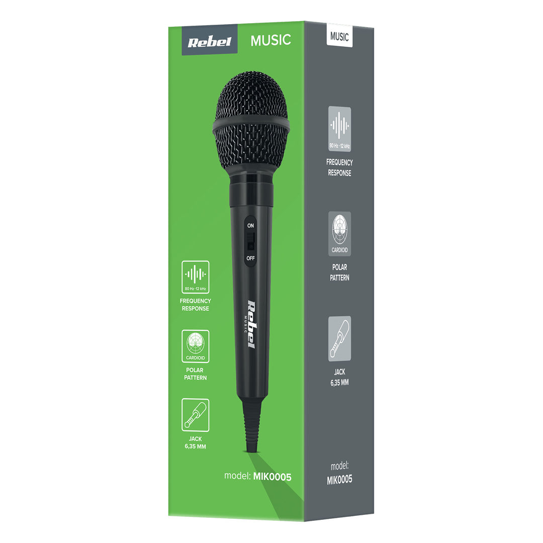 Dinamikus mikrofon vokál karaoke DM-202 fekete
