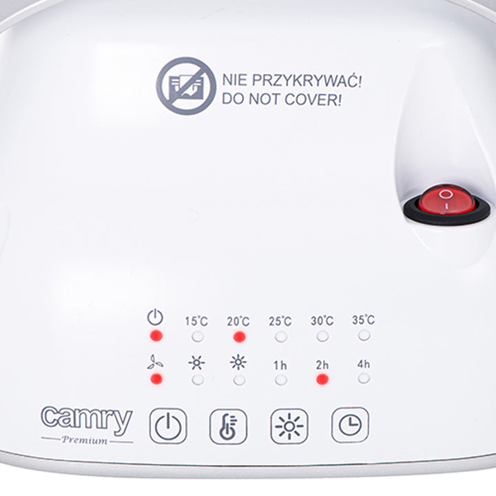 Kerámia fűtőventilátor LED-es Camry CR 7732 1500W
