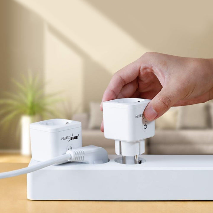 GreenBlue WiFi távirányítású konnektor, Android/iOS/Alexa/Google Home, fogyasztás. Energia, időzítő, max. 3680W, F típus, GB720 F