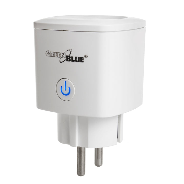 GreenBlue WiFi távirányítású konnektor, Android/iOS/Alexa/Google Home, fogyasztás. Energia, időzítő, max. 3680W, F típus, GB720 F