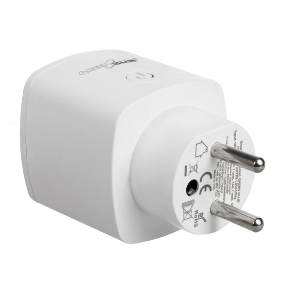 GreenBlue WiFi távirányítású konnektor, Android/iOS/Alexa/Google Home, fogyasztás. Energia, időzítő, max. 3680W, E típus, GB720 E