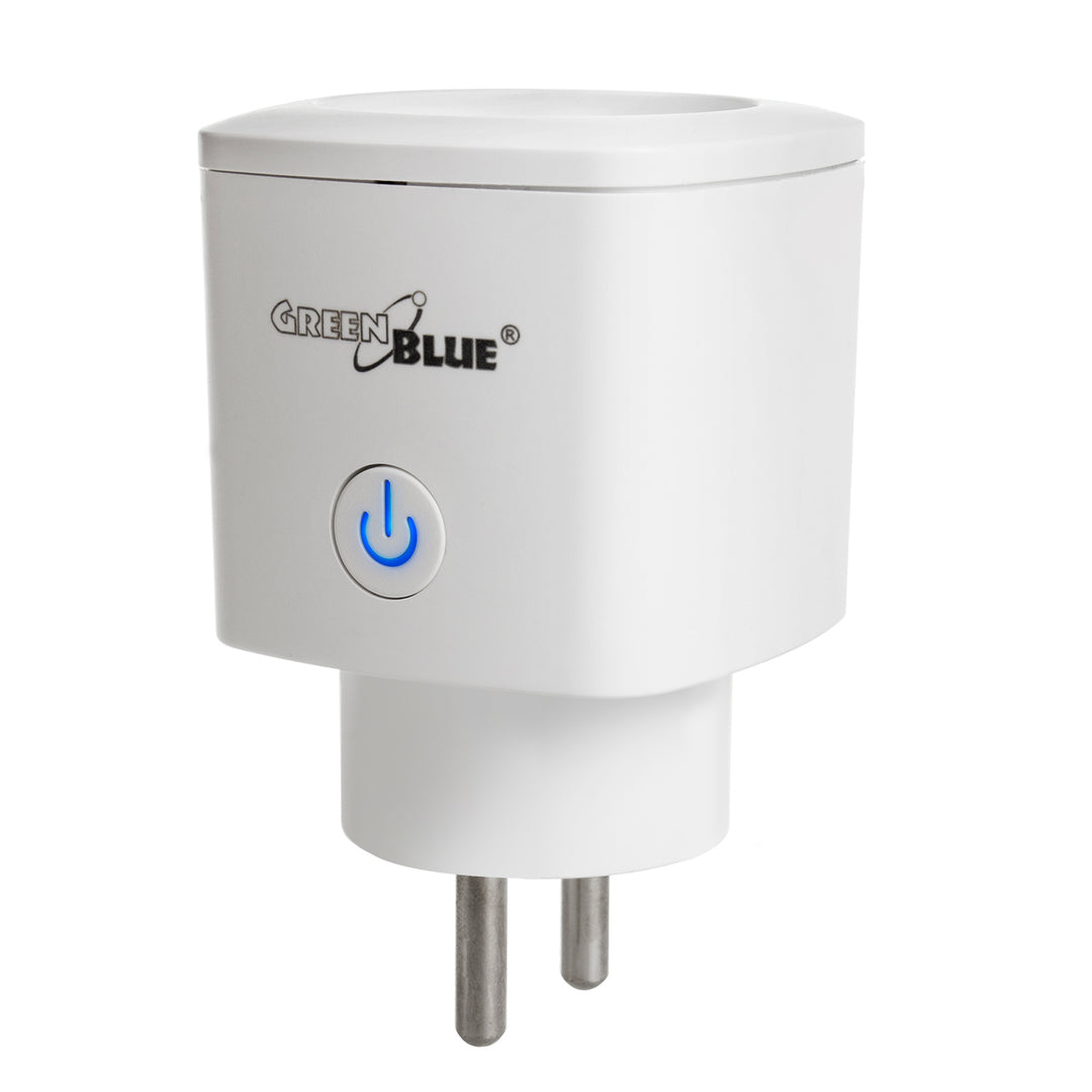GreenBlue WiFi távirányítású konnektor, Android/iOS/Alexa/Google Home, fogyasztás. Energia, időzítő, max. 3680W, E típus, GB720 E