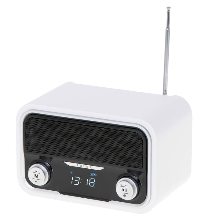 Rádió FM Bluetooth 1800 mAh SD USB MP3 AUX LCD Adler AD 1185