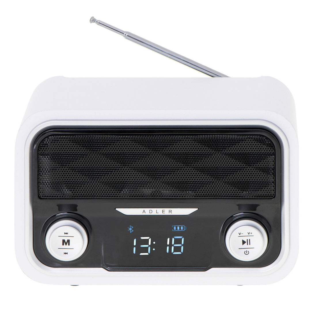 Rádió FM Bluetooth 1800 mAh SD USB MP3 AUX LCD Adler AD 1185
