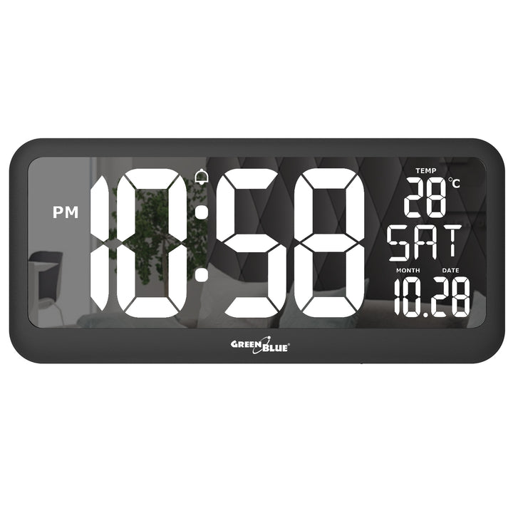 LED falióra extra nagyméretű GreenBlue, hőmérséklet, dátum, GB214