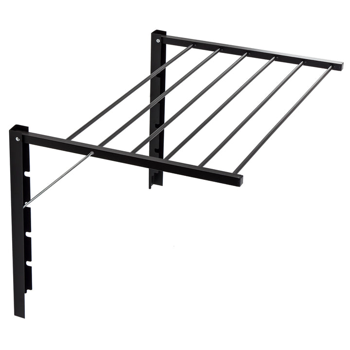 Falra szerelhető összecsukható fürdőszobai szárító. Majka 60 cm fekete