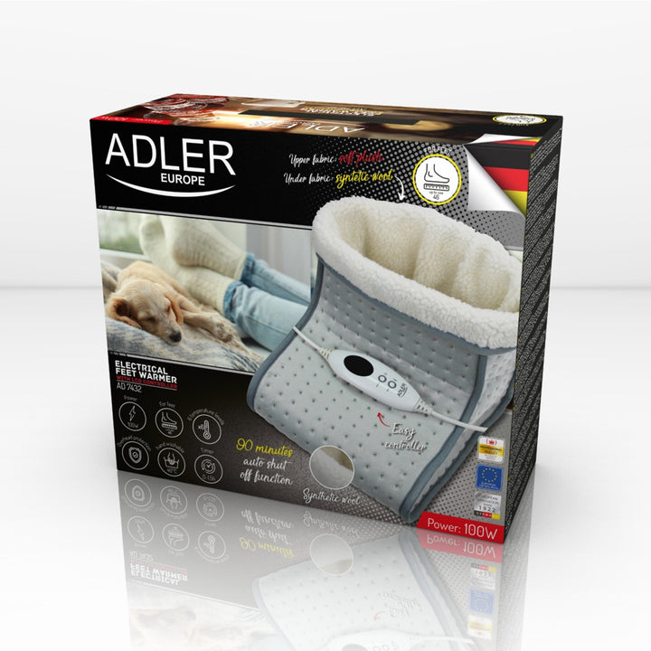 Elektromos lábmelegítő LCD távirányítóval Adler AD 7432