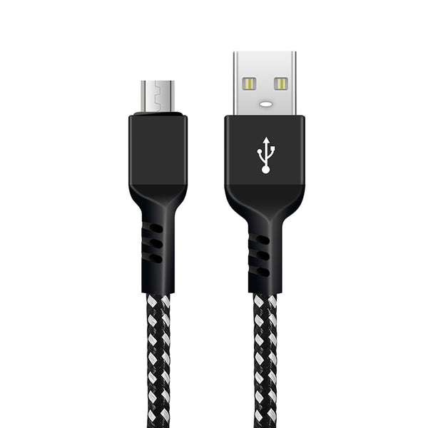 Kábel micro USB Maclean, támogatja a gyorstöltést 2.4A, adatátvitel, 5V/2.4A, Fekete, hossza 2m, MCE483