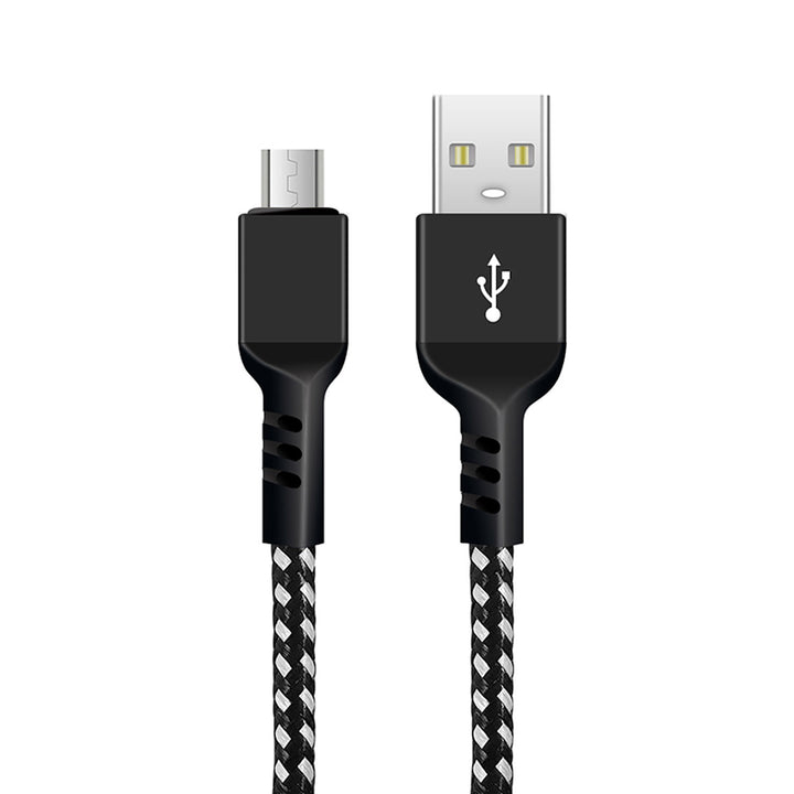 Kábel micro USB Maclean, támogatja a gyorstöltést 2.4A, adatátvitel, 5V/2.4A, Fekete, hossza 2m, MCE483