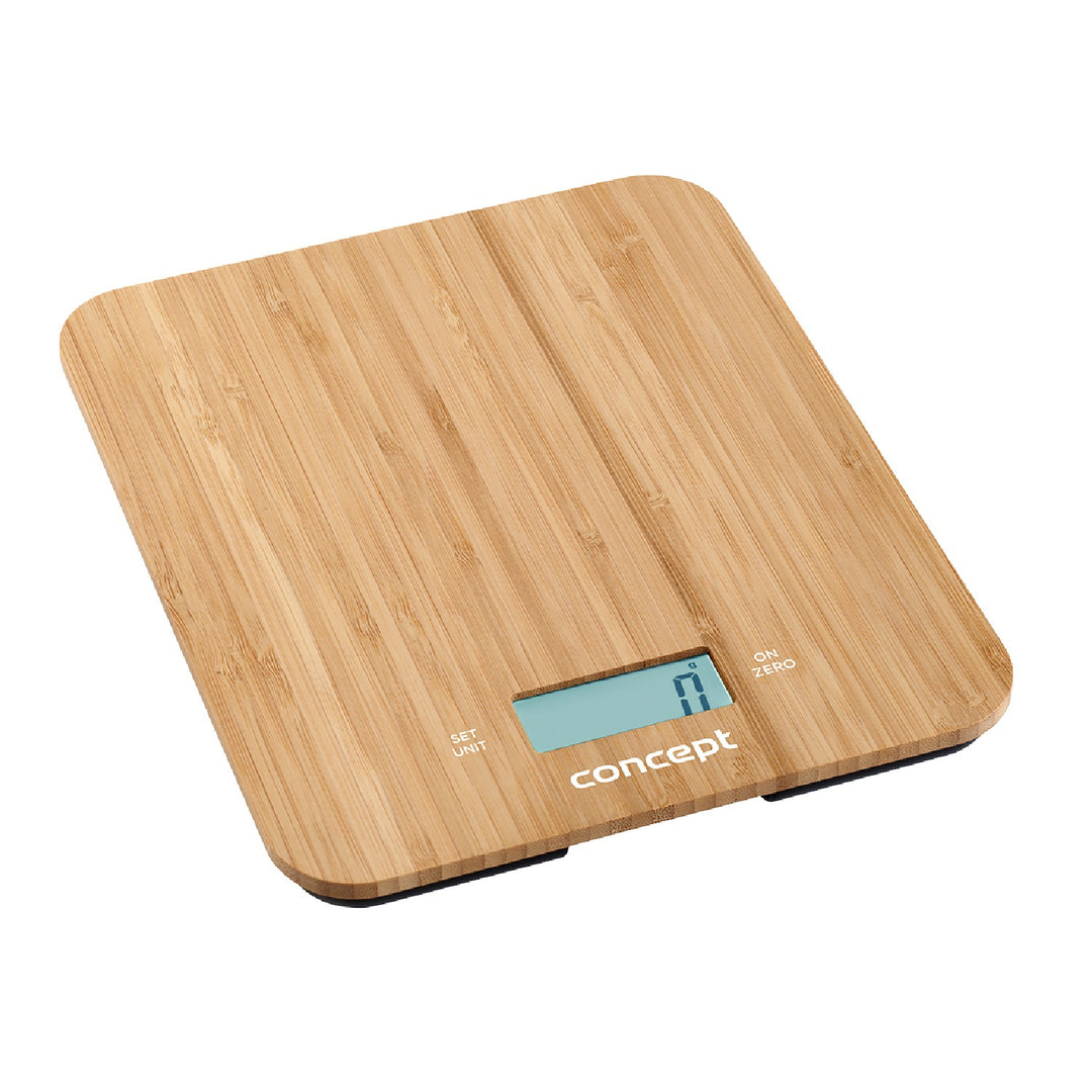 Digitális konyhai mérleg 15 kg-os koncepció bambusz vk5714 LCD