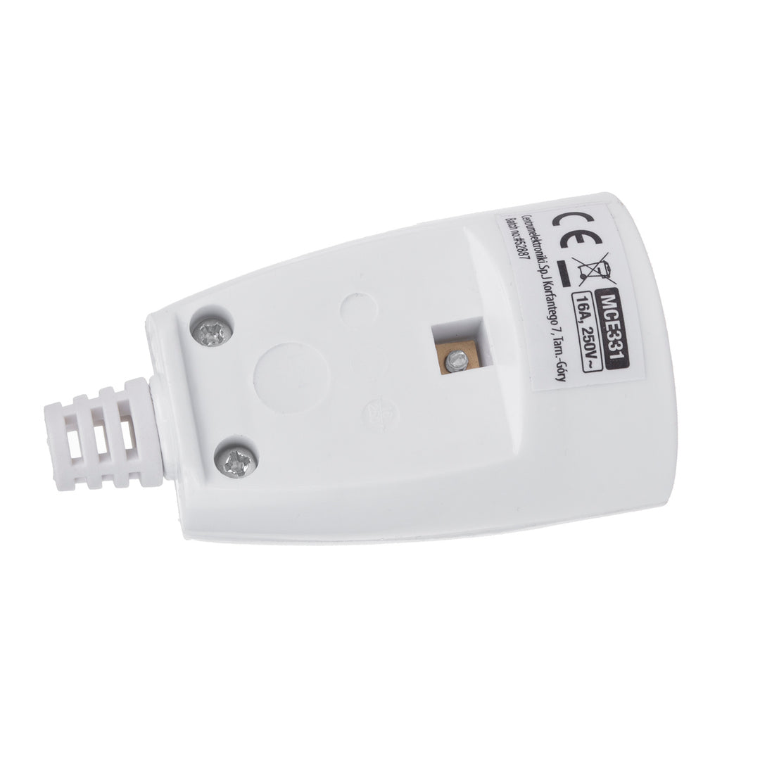 Maclean egyenes, 230V-os, földelt, E típusú (francia), 16A, 250V-os, fehér, MCE331