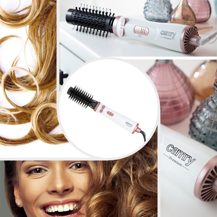 Camry CR 2021 forgó hajsütővas és hajszárító cserélhető nylon sörtés kefékkel