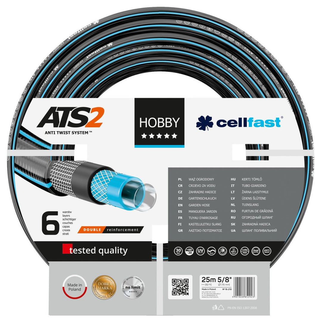 Cellfast Hobby kerti tömlő ATS2 5/8" 25m 6 rétegű