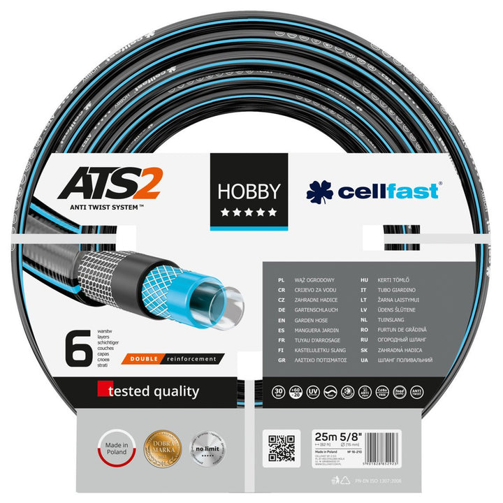 Cellfast Hobby kerti tömlő ATS2 5/8" 25m 6 rétegű
