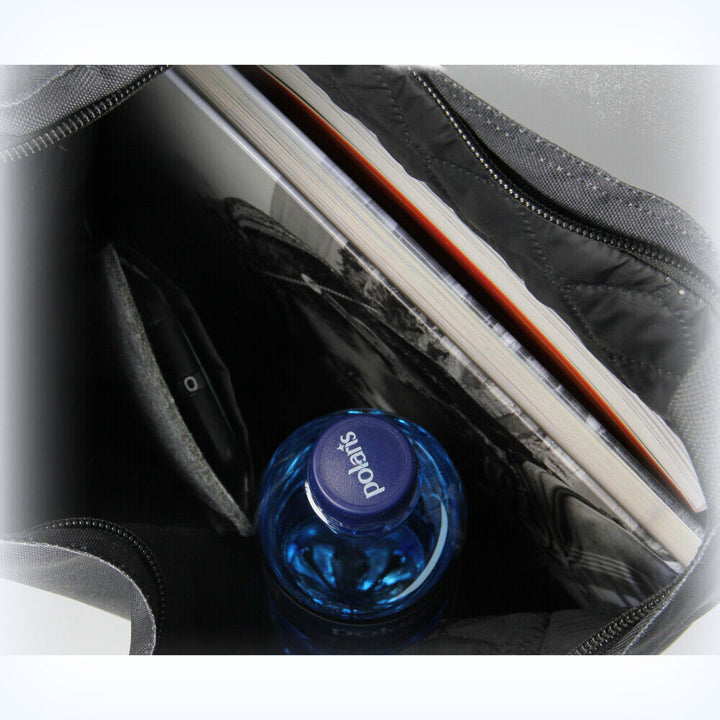 Vászon válltáska, cipzáras záródás, méretek 36x40 cm, Nero nyomtatott mintázat