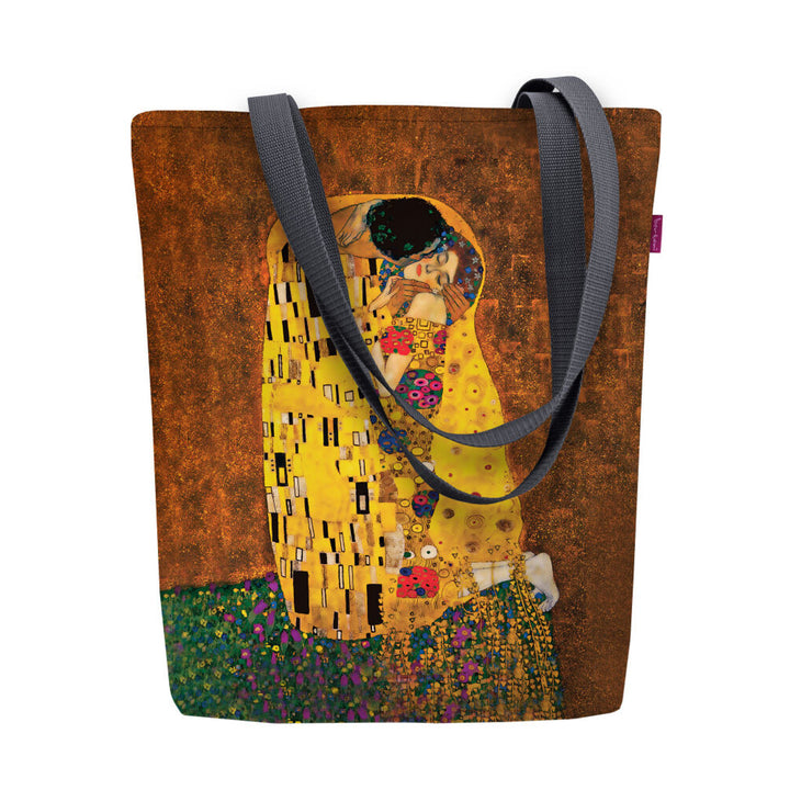 Vászon válltáska, cipzárral záródó, méretei 36x40 cm, csókos nyomtatott mintával