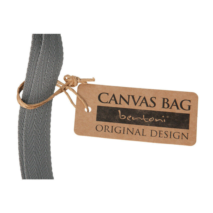 Vászon válltáska, cipzárral záródó, méretei 36x40 cm, kert mintás