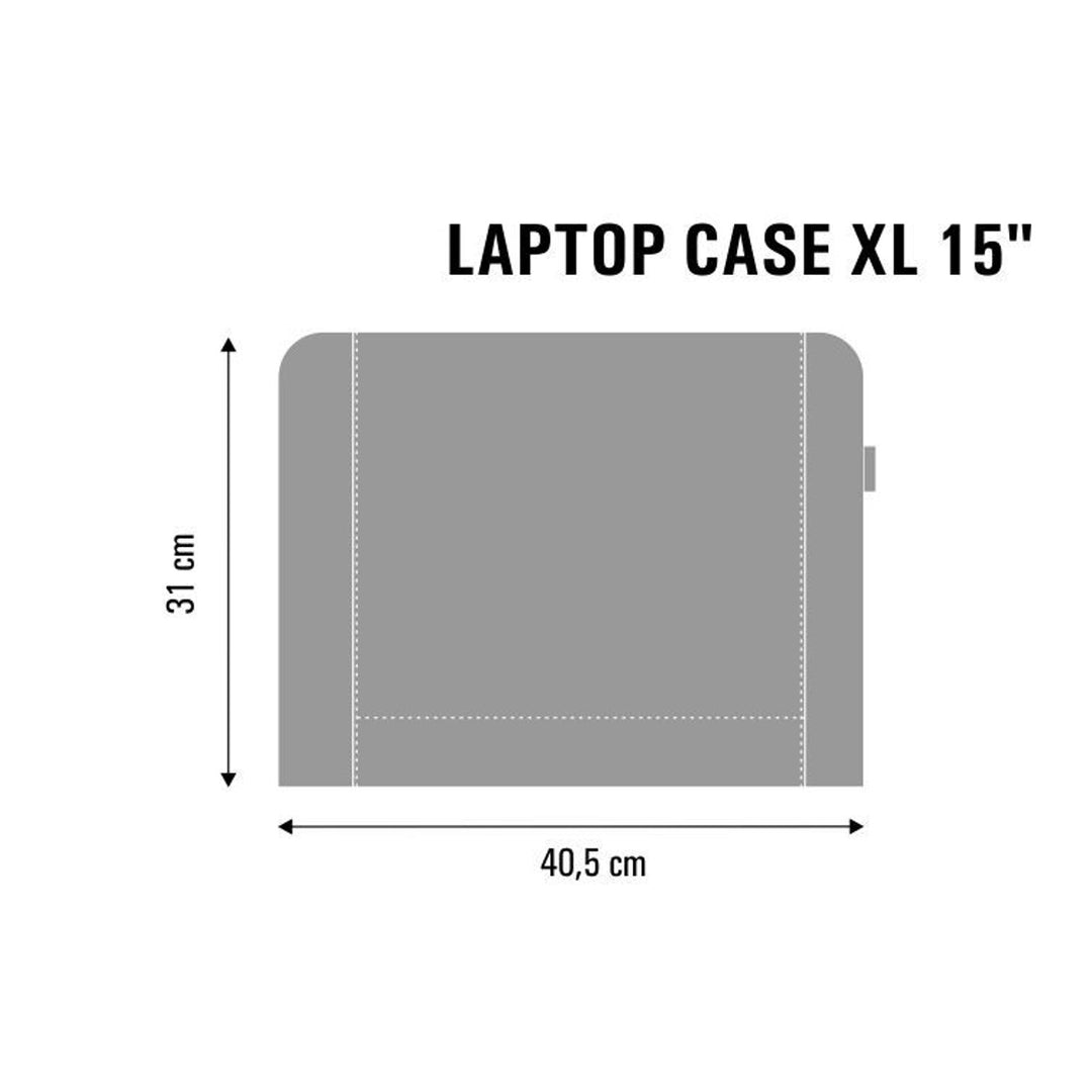 15 hüvelykes laptophoz készült tok, környezetbarát filcből, aztekkal mintázott nyomattal