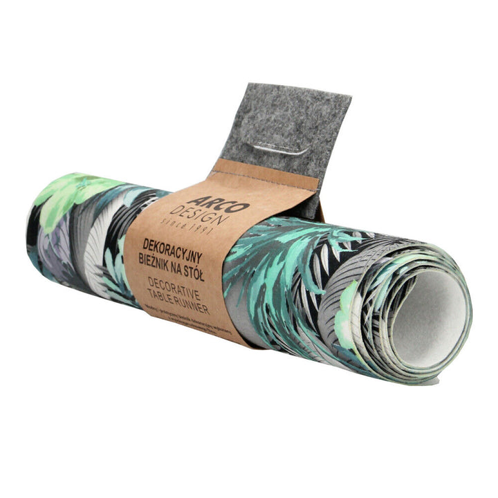 Bertoni asztalterítő, környezetbarát filc, méretek: 95x33 cm, Lambada Green nyomtatott mintázat