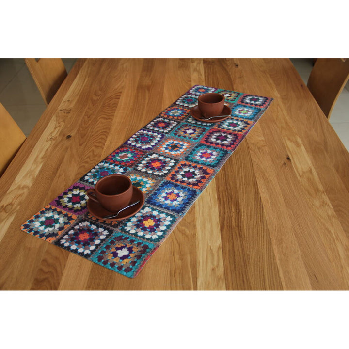 Bertoni asztalterítő, környezetbarát filc, méretek 95x33 cm, Frania nyomtatott mintázat