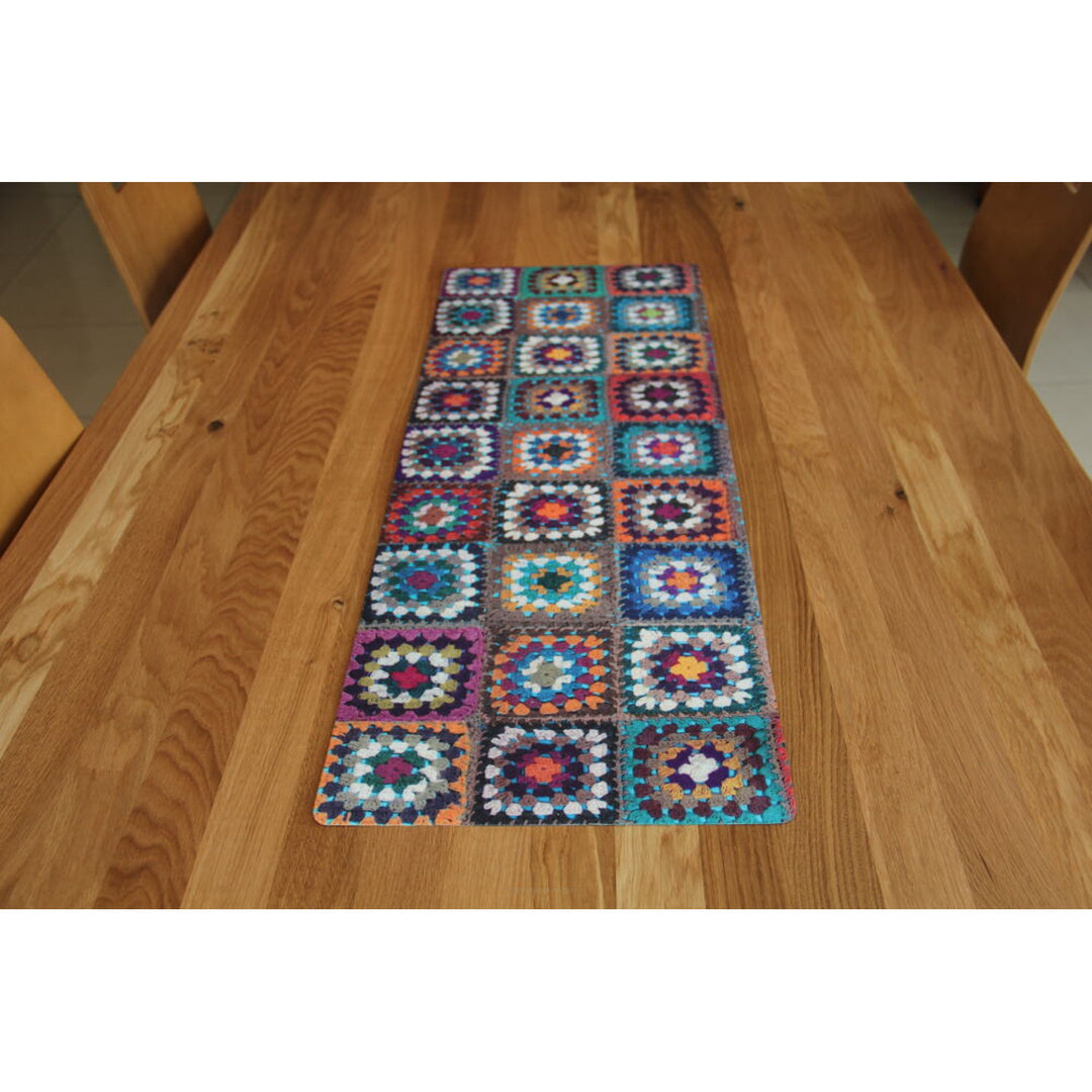 Bertoni asztalterítő, környezetbarát filc, méretek 95x33 cm, Frania nyomtatott mintázat