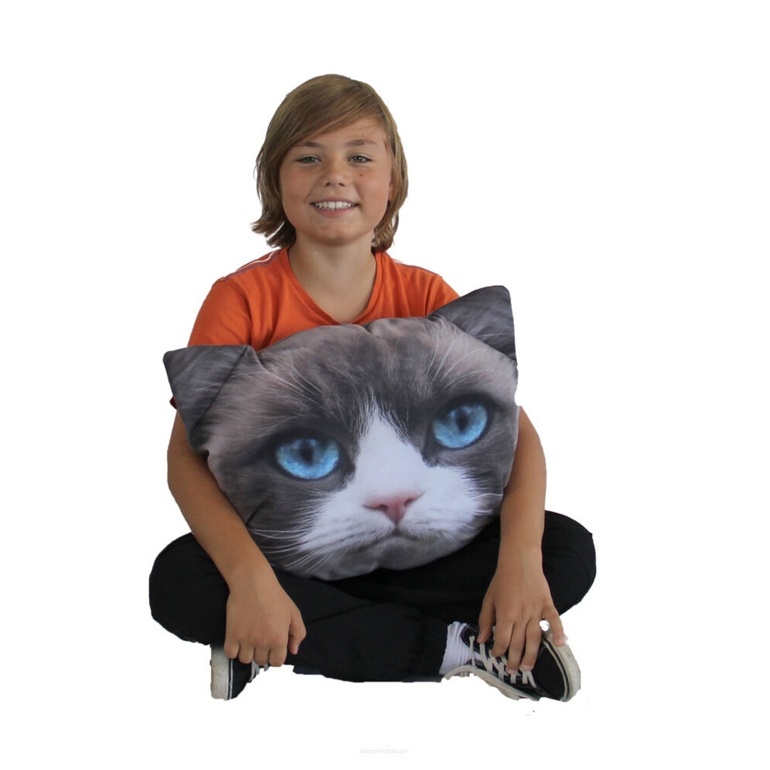 Bertoni díszpárna Daisy Cat 30x45 cm, velúr, macskamintás, antiallergén betéttel