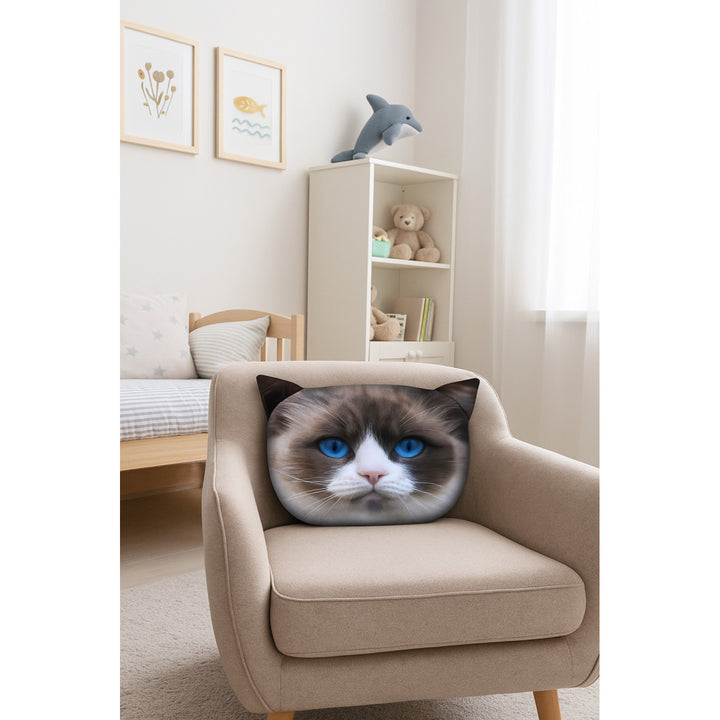 Bertoni díszpárna Daisy Cat 30x45 cm, velúr, macskamintás, antiallergén betéttel