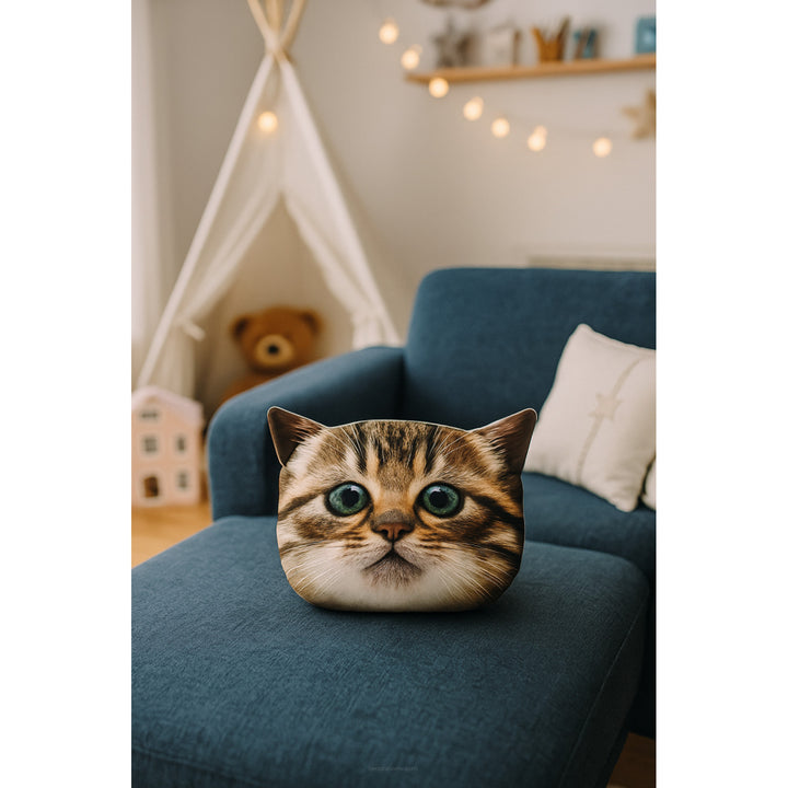 Bertoni díszpárna Gapcio Cat 30x45 cm, velúr, macskamintás, antiallergén betéttel