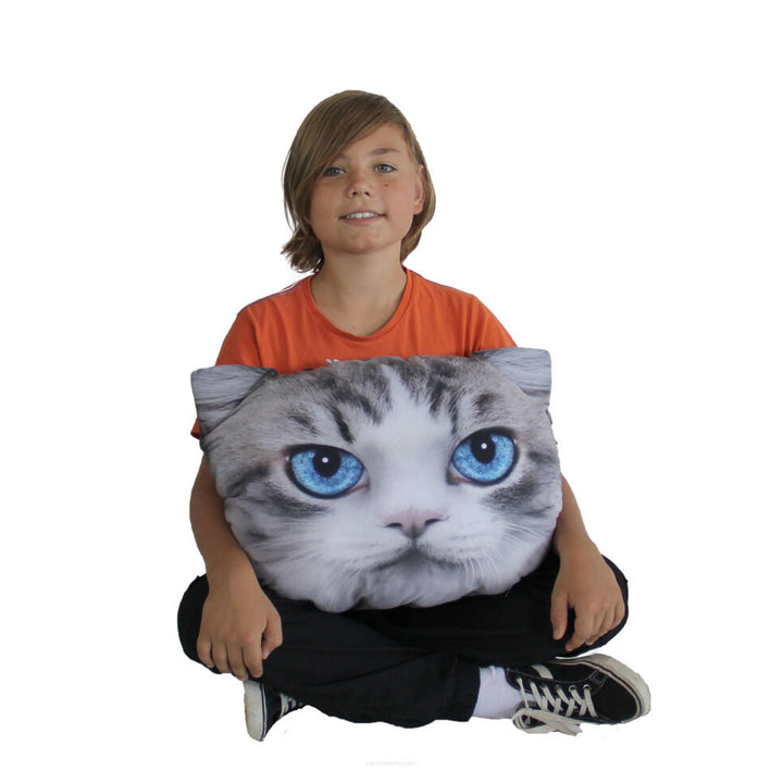 Bertoni díszpárna Cat Luna 30x45 cm, bársony, macskamintás, antiallergén betéttel
