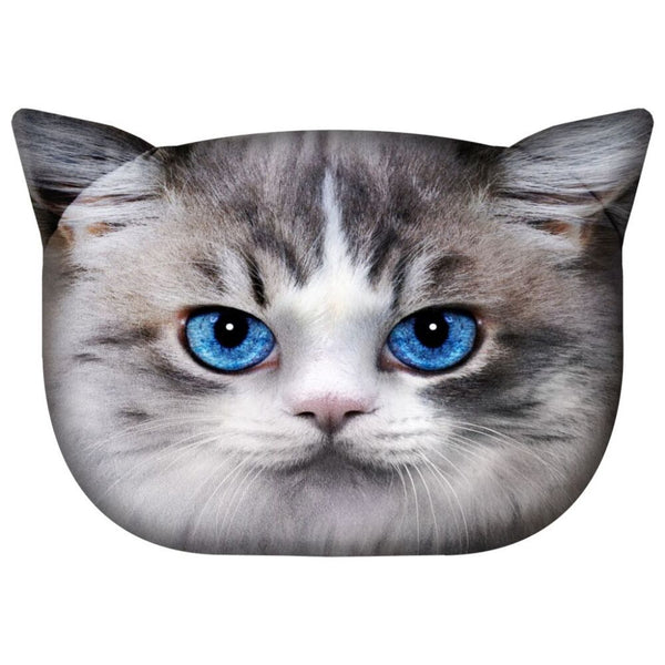 Bertoni díszpárna Cat Luna 30x45 cm, bársony, macskamintás, antiallergén betéttel
